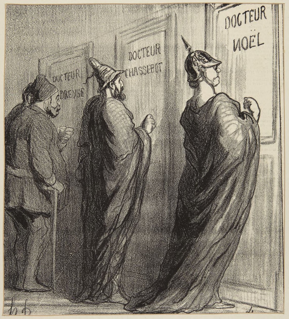 «Consultas não gratuitas» de Honoré Daumier