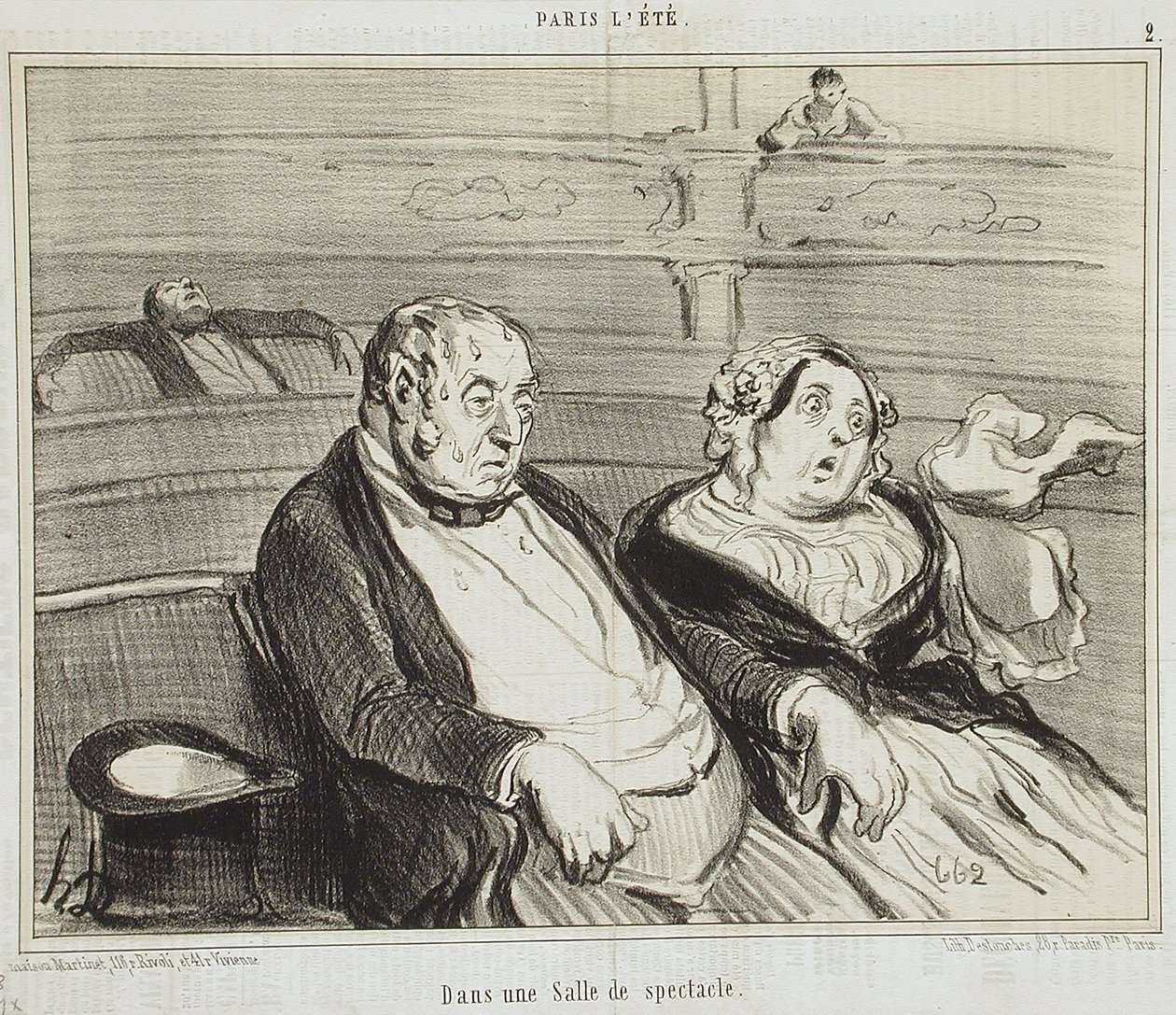 Numa sala de espectáculos de Honoré Daumier