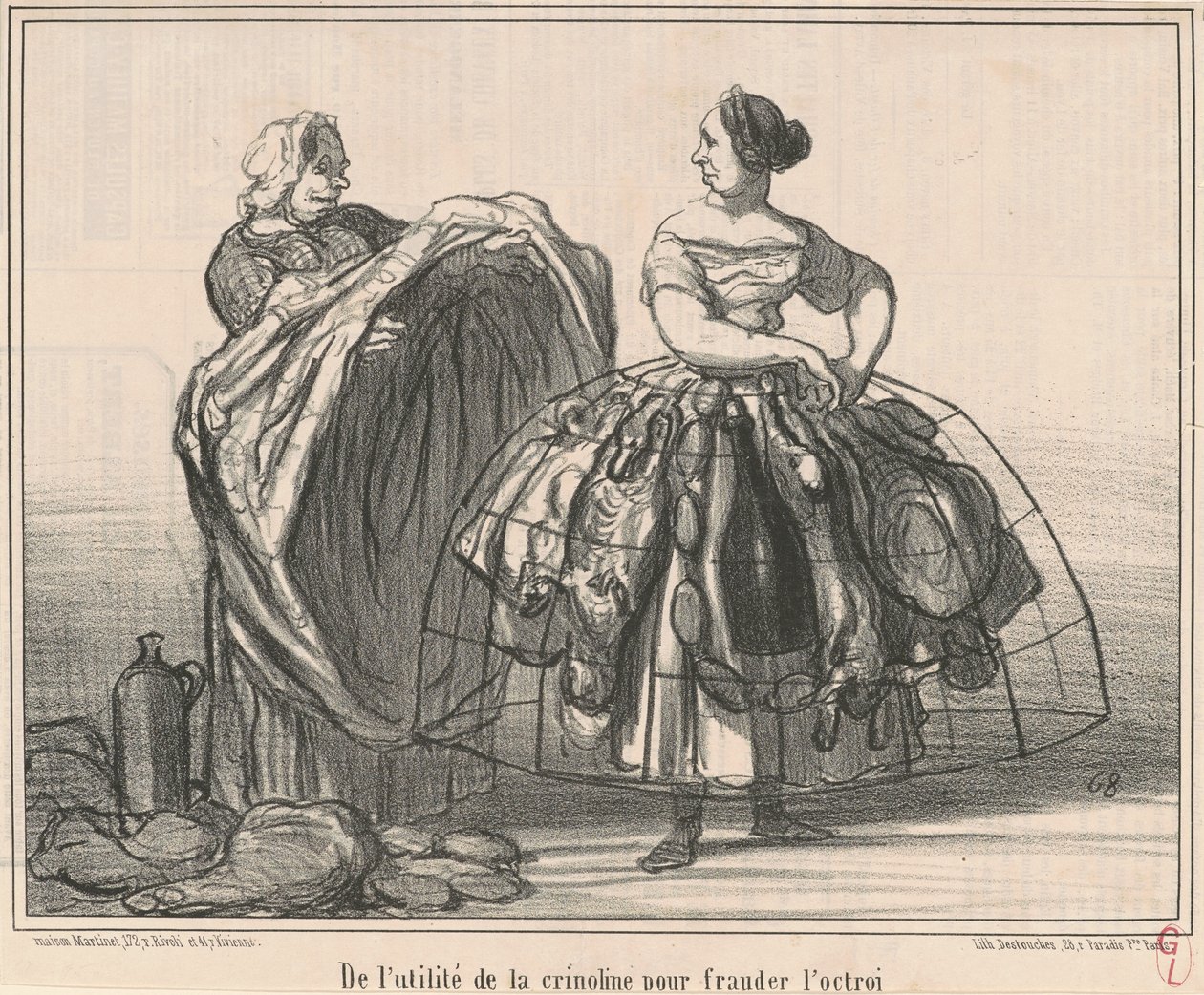 Sobre a utilidade da crinolina para fraudar a concessão de Honoré Daumier