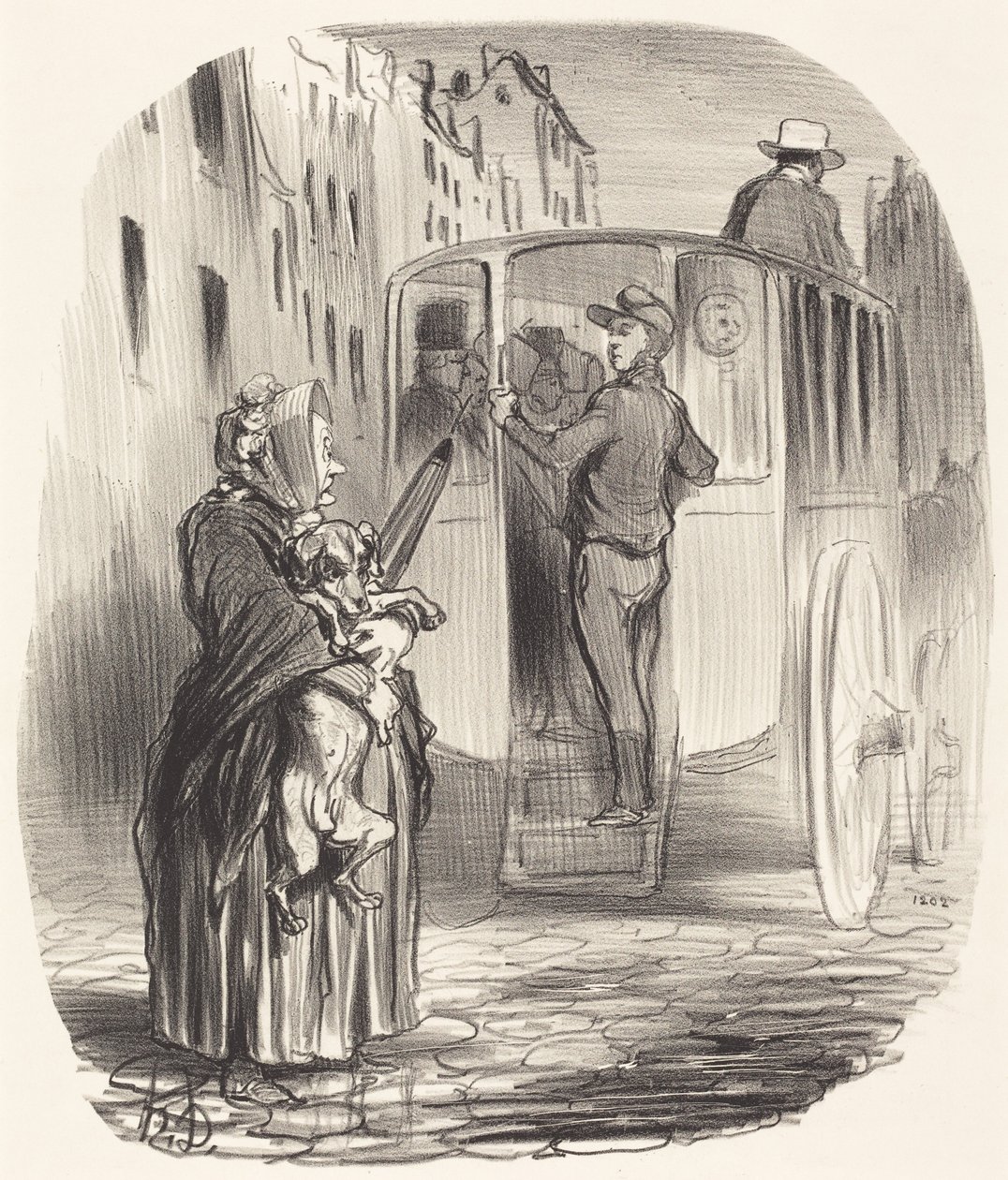 Lamento, cidadã... não recebo cães... de Honoré Daumier