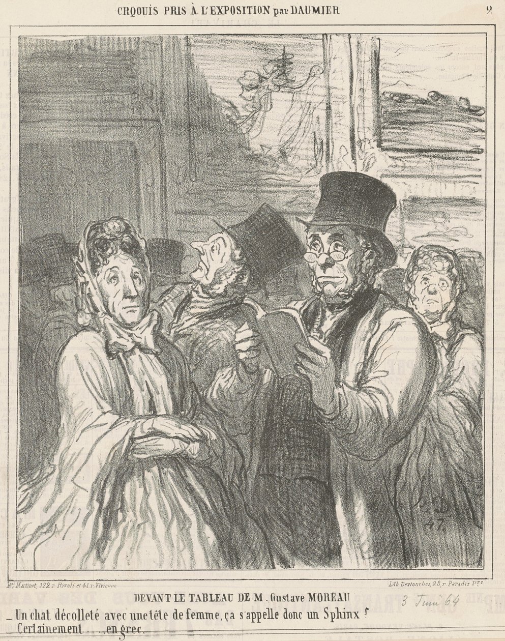 Em frente ao quadro de M. G. Moreau de Honoré Daumier