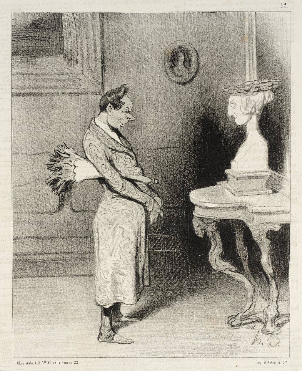 Dizer que Arsinoé não estava contente por ser retratada... de Honoré Daumier