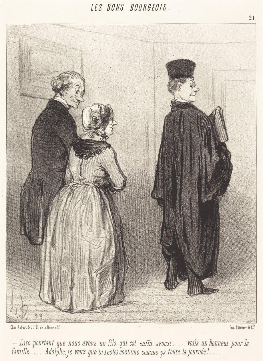 Dizer... que temos um filho que é... advogado... de Honoré Daumier