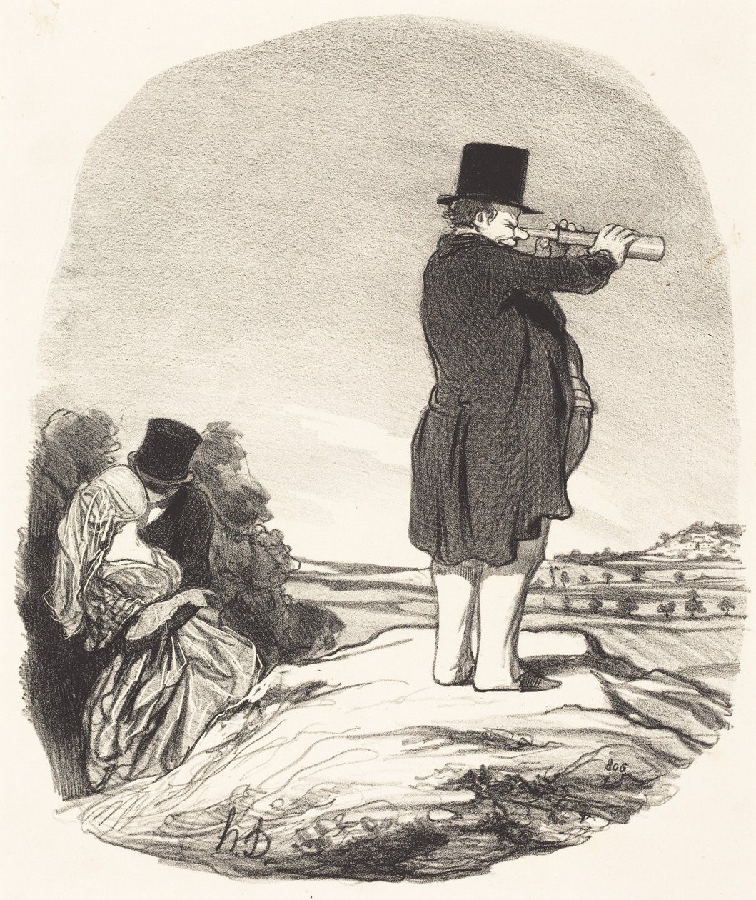 Olha lá, mulher ... não vejo nada! de Honoré Daumier