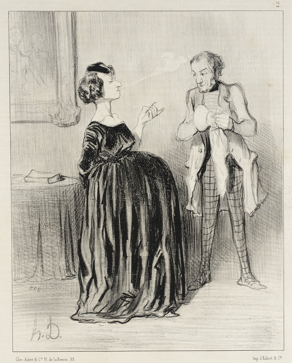 Diz lá... o meu marido... tenho muita vontade de chamar ao meu drama... de Honoré Daumier