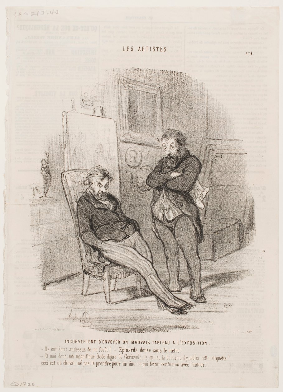 Desvantagem de enviar uma pintura má para a exposição de Honoré Daumier