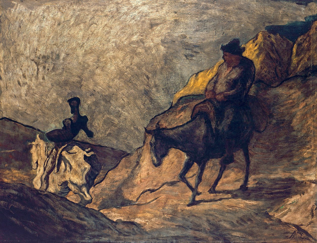 Dom Quixote e Sancho Pança de Honoré Daumier