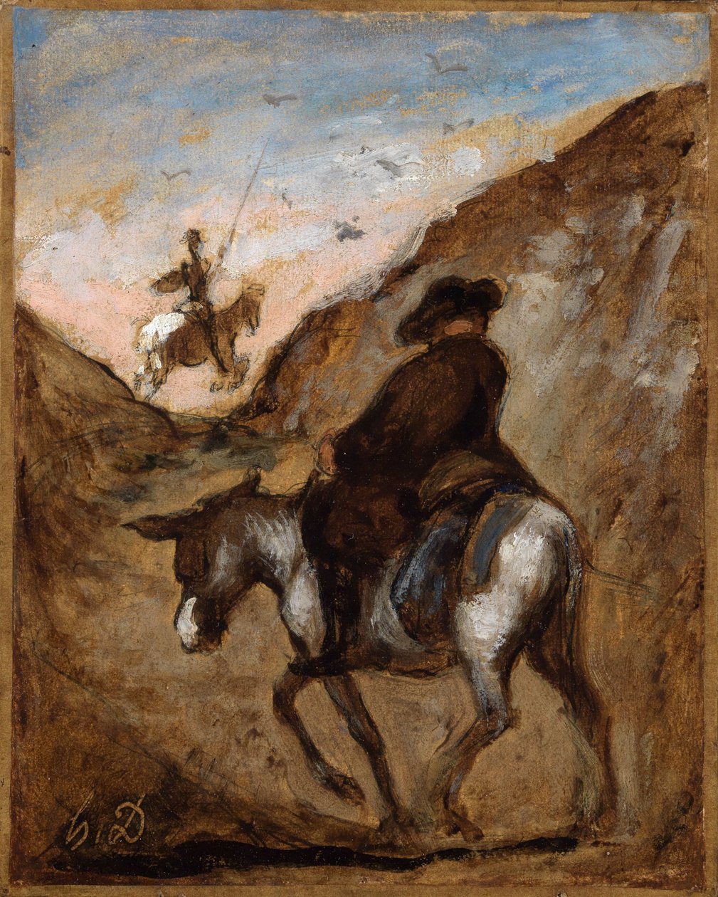 Dom Quixote e Sancho Pança de Honoré Daumier