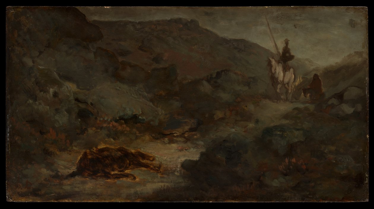 Dom Quixote e a mula morta de Honoré Daumier