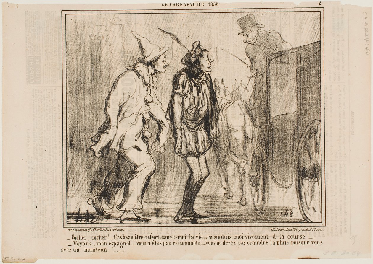 Cocheiro, cocheiro, não podes rejeitar-me de Honoré Daumier