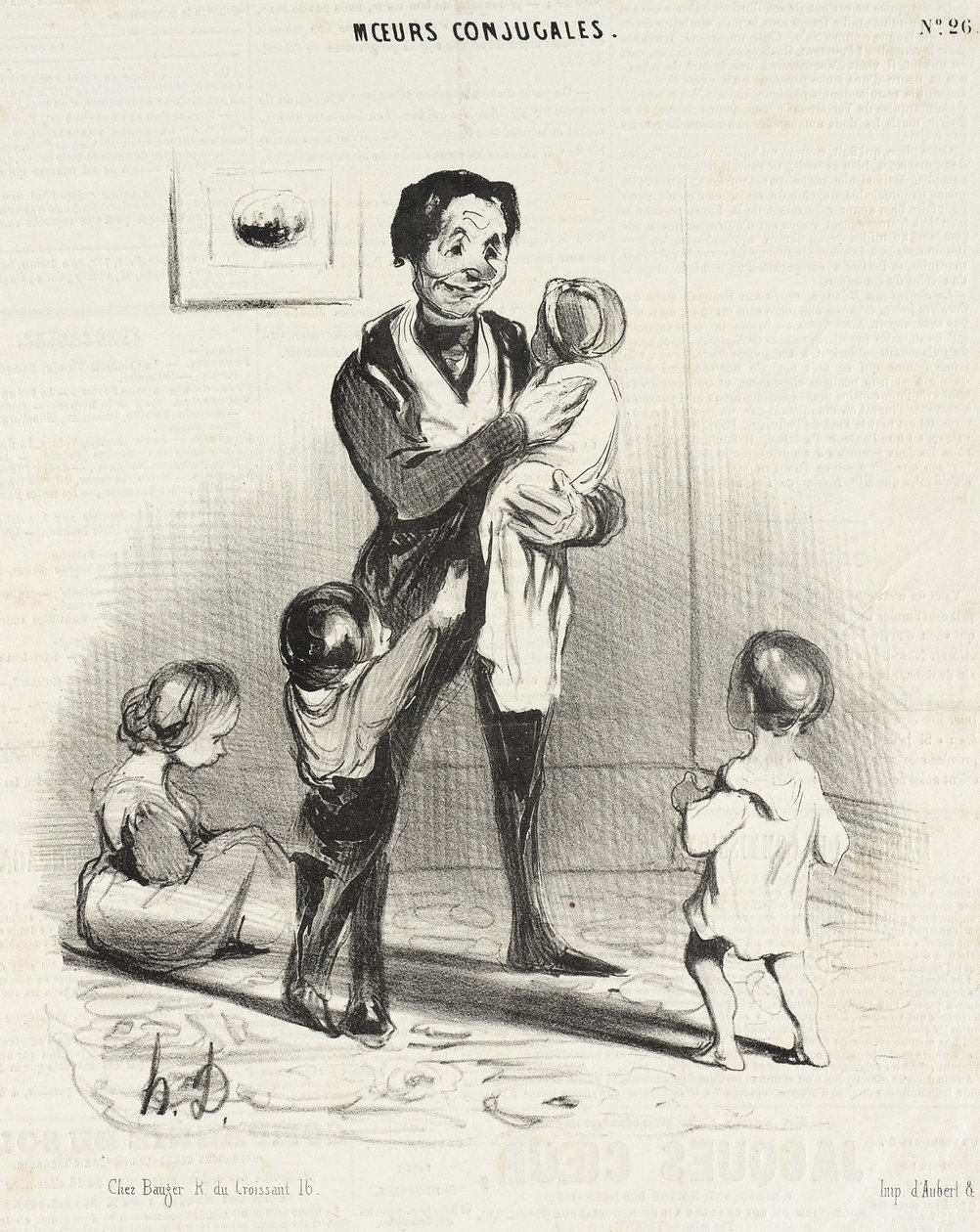Eh, eh! Pequeno malandro, farás ... de Honoré Daumier
