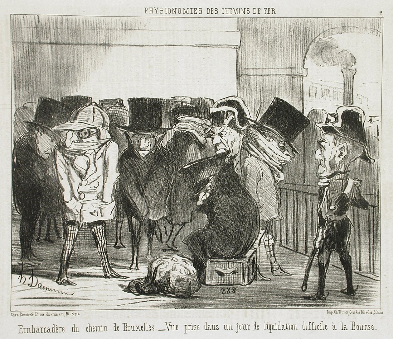 Estação do caminho-de-ferro de Bruxelas de Honoré Daumier