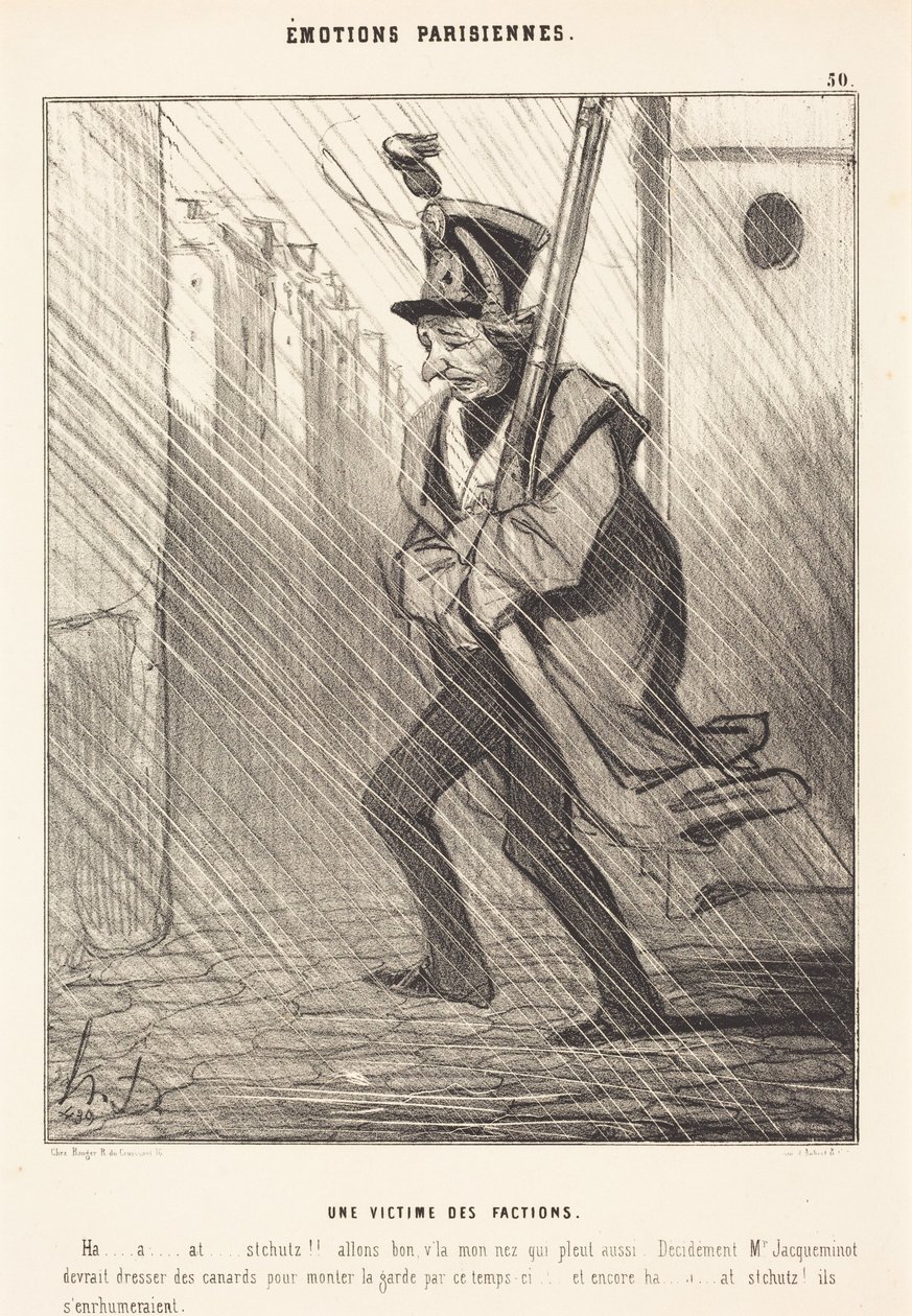Emoções parisienses: uma vítima das facções de Honoré Daumier