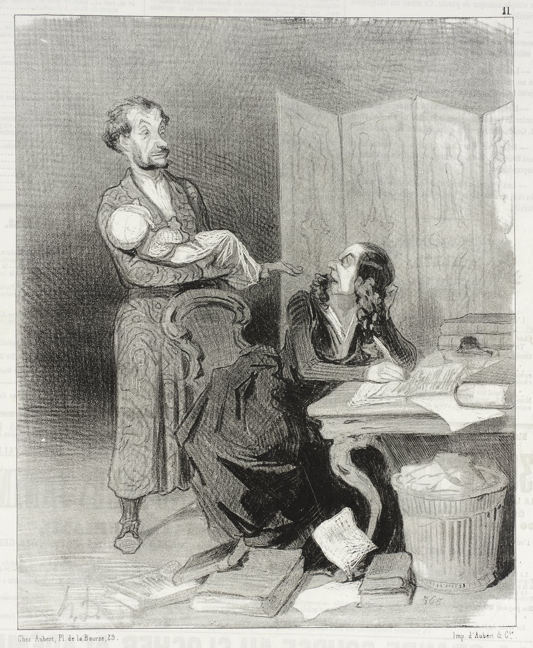 Levem isso mais para longe ... é impossível trabalhar ... de Honoré Daumier