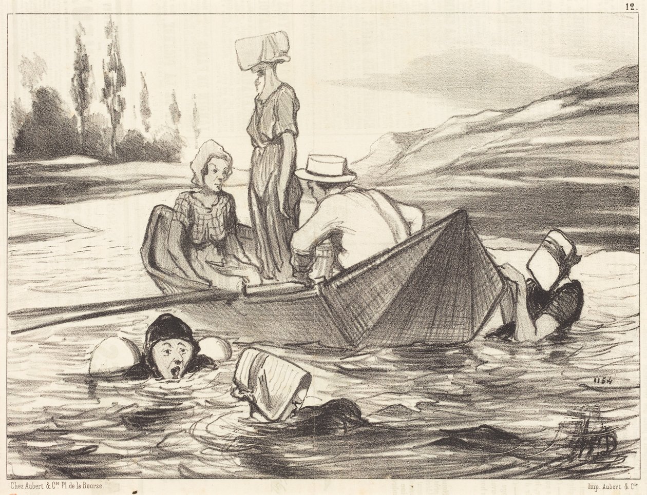 Em alto-mar de Honoré Daumier