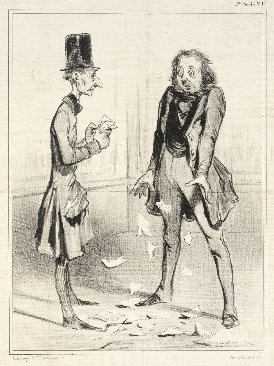 Mais uma vez os meus credores, sempre... de Honoré Daumier