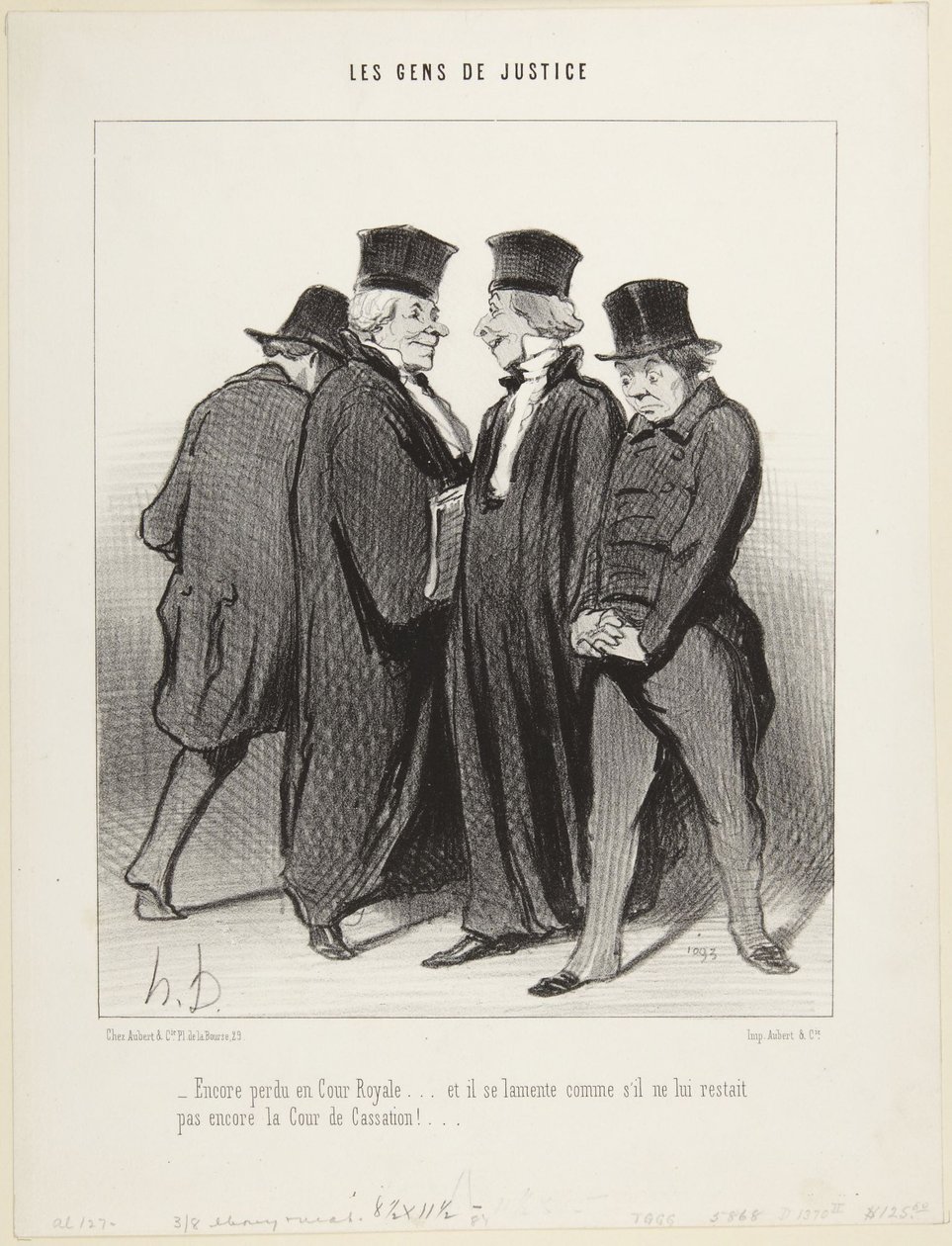 Ainda perdido na Corte Real..., número 34 da série As pessoas da justiça de Honoré Daumier