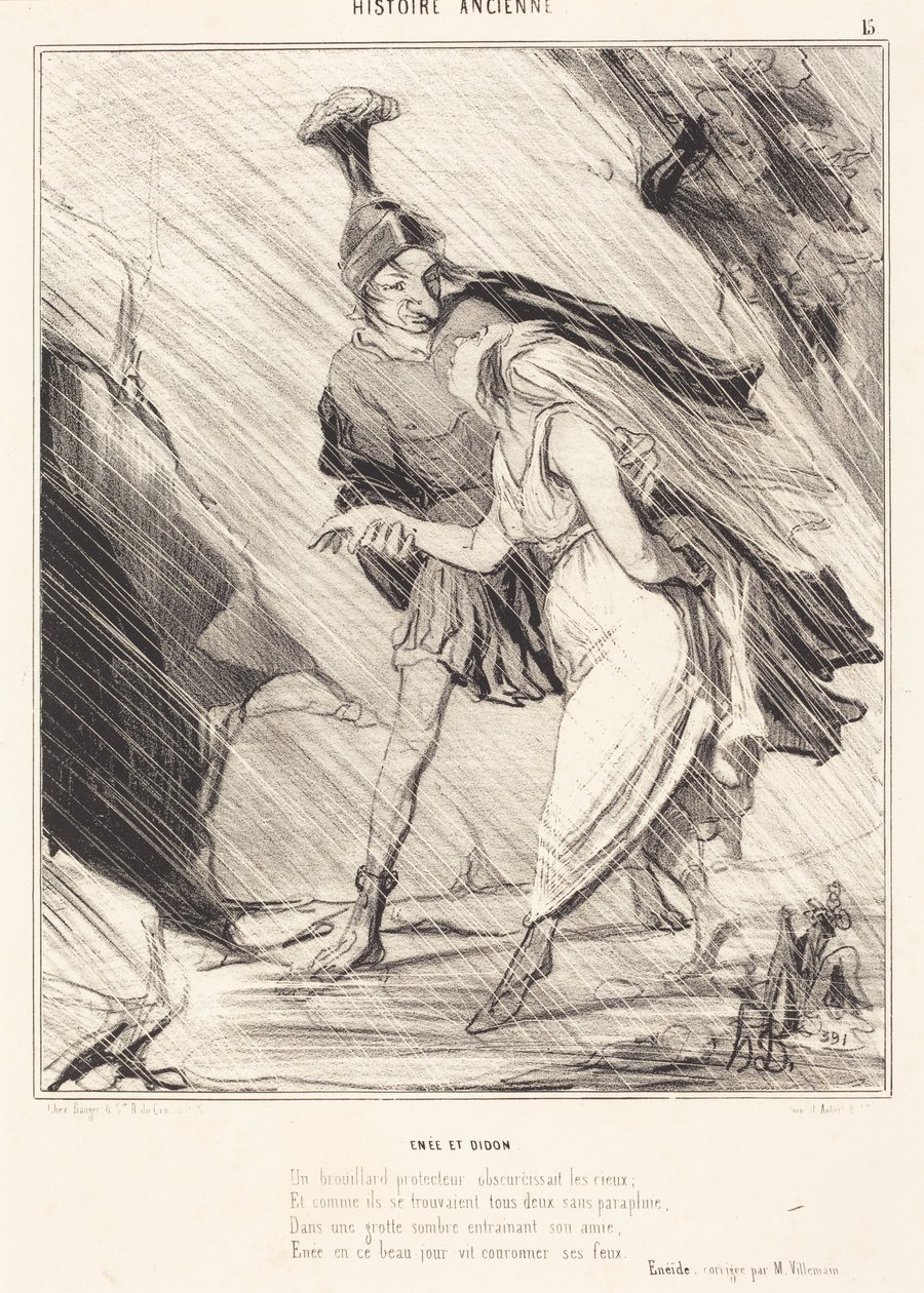 Eneias e Dido de Honoré Daumier