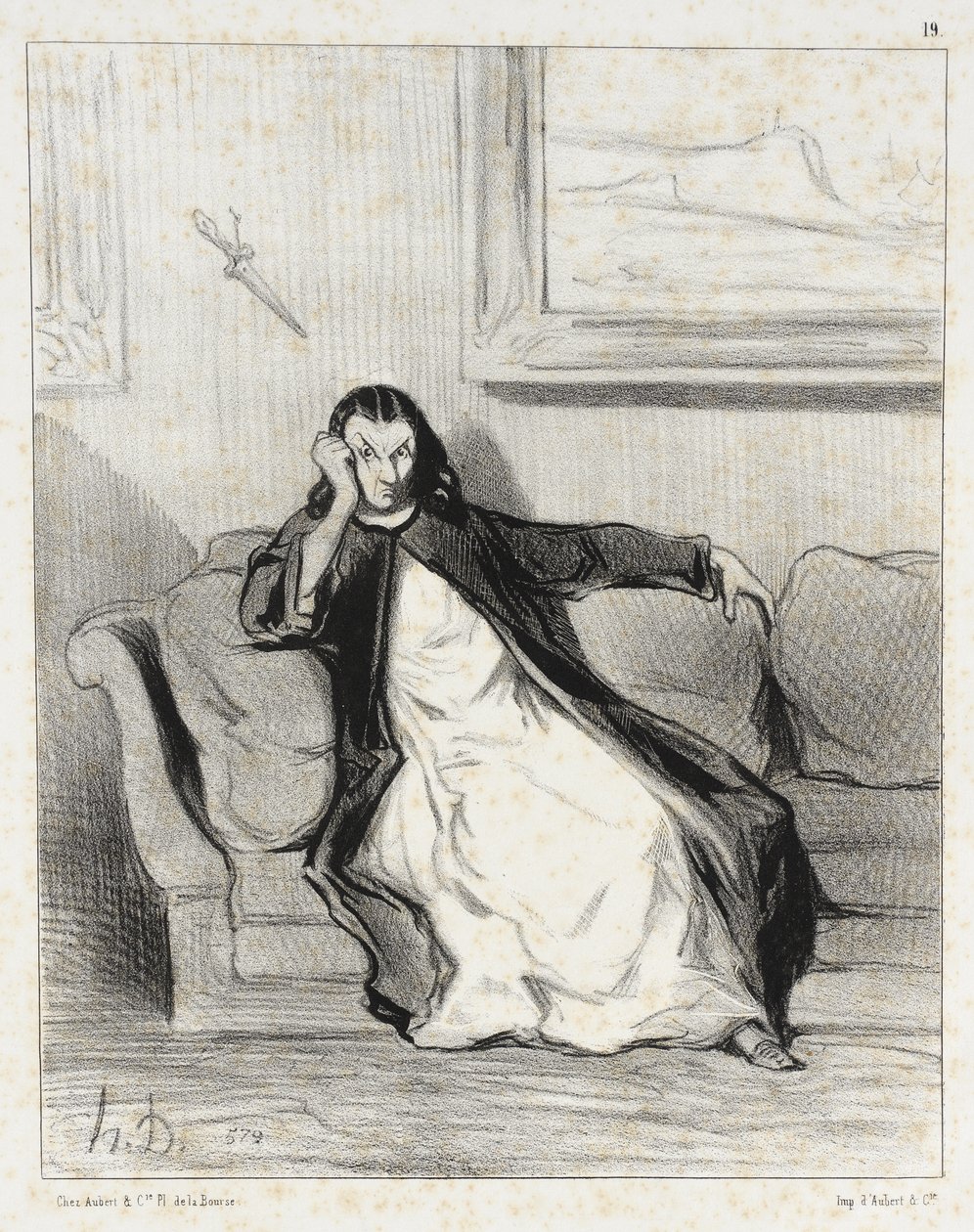Inferno e danação!... vaiada!... de Honoré Daumier