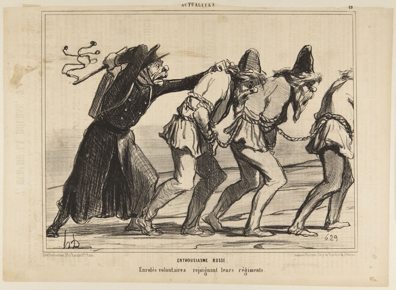 Entusiasmo russo de Honoré Daumier