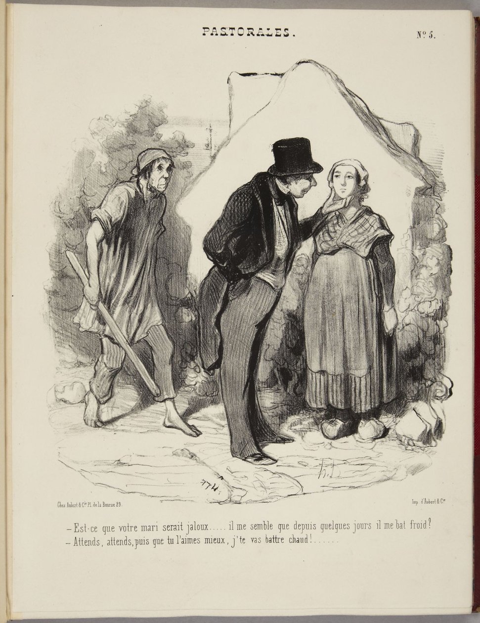 O seu marido teria ciúmes...? de Honoré Daumier