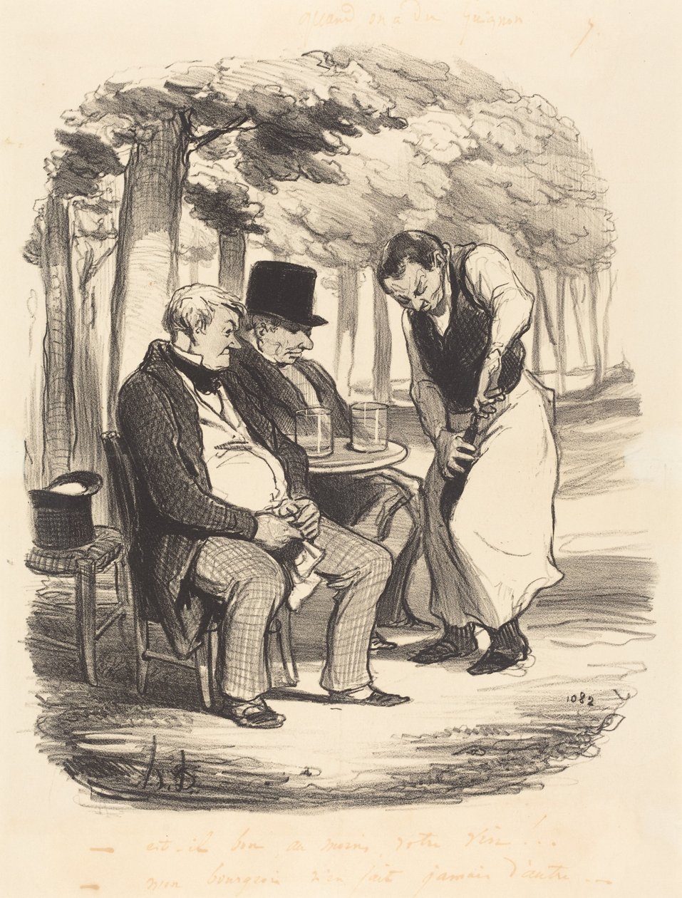 O vosso vinho é bom, ao menos!... de Honoré Daumier