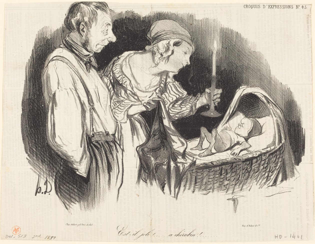 Não é bonito!... este querubim!... de Honoré Daumier