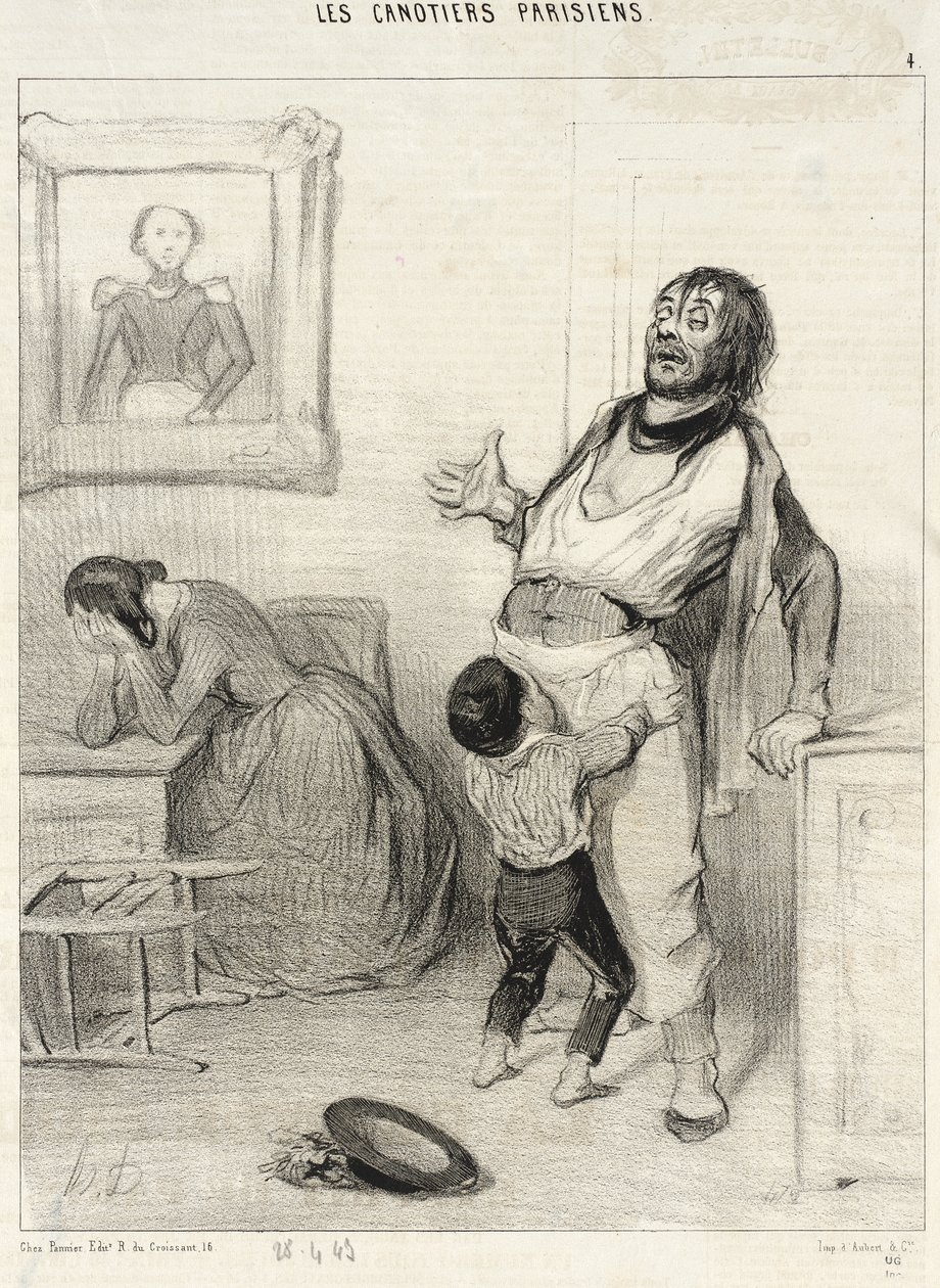 Será que é permitido regressar de Bercy num estado destes... de Honoré Daumier