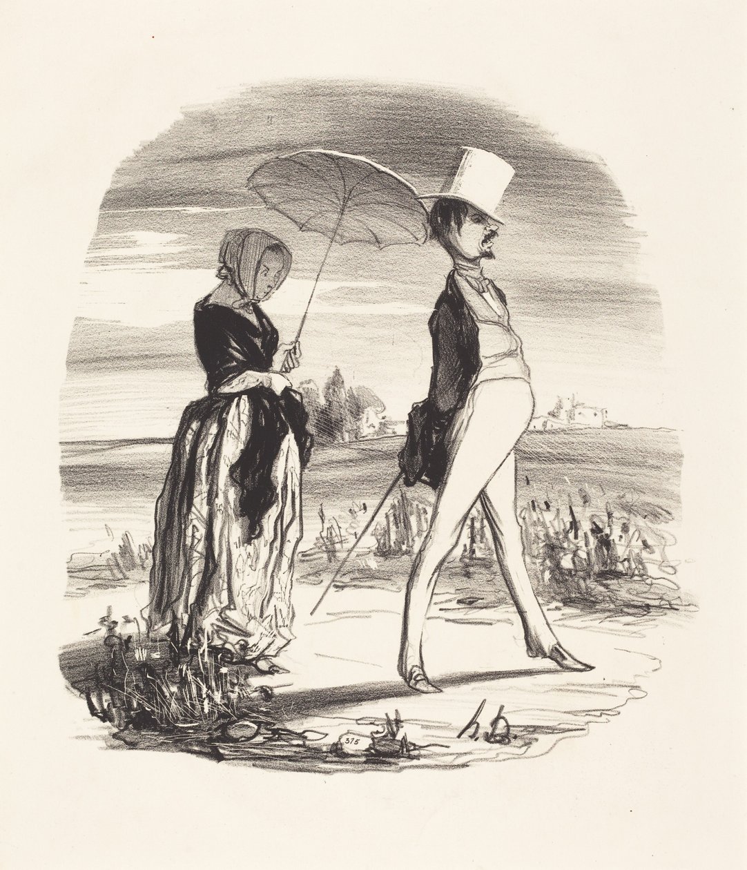 E a isto chamam descer o rio da vida... de Honoré Daumier