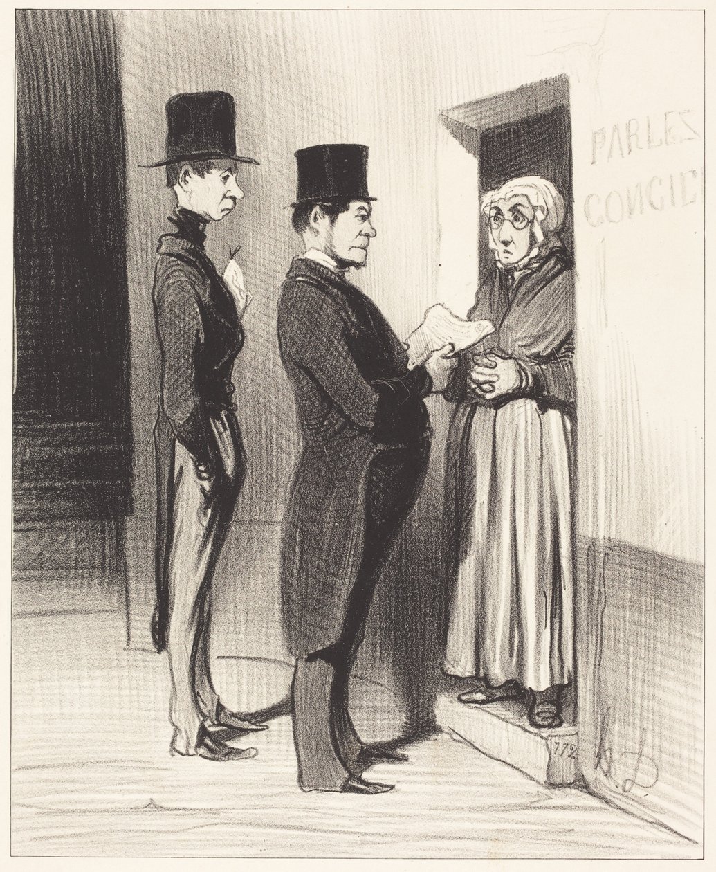 E falando assim à sua porteira, declarou... de Honoré Daumier