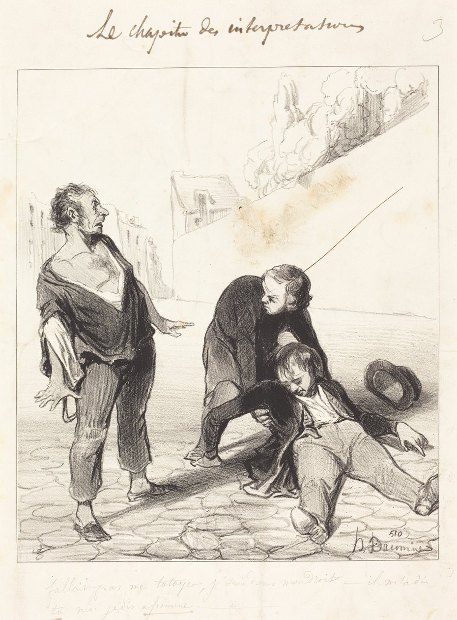 Não devias ter-me tratado por tu, estou em... de Honoré Daumier