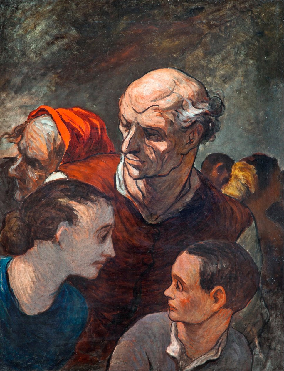 Família nas Barricadas 1848 - Daumier, Honore de Honoré Daumier