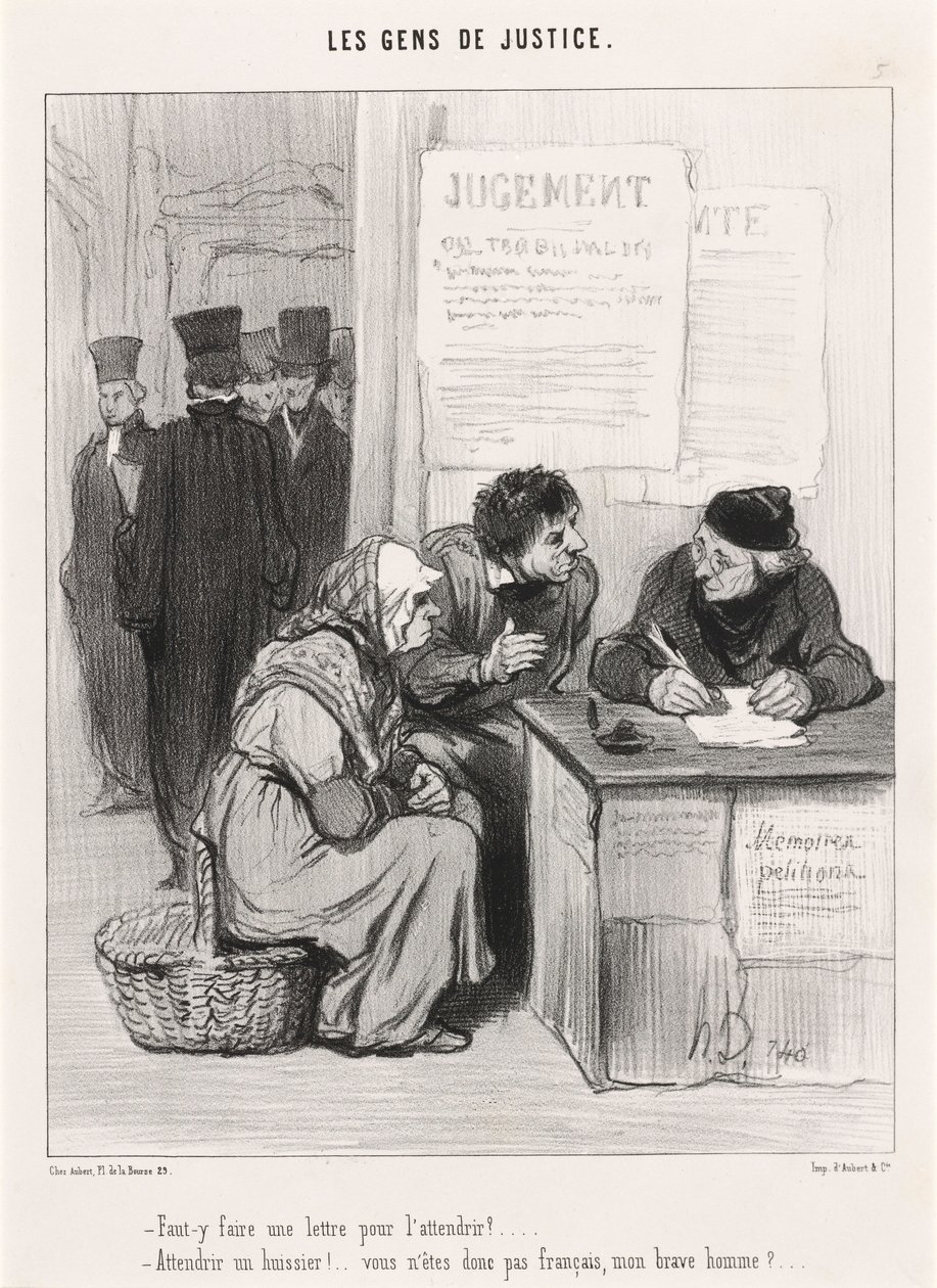 É preciso escrever uma carta para a enternecer? de Honoré Daumier