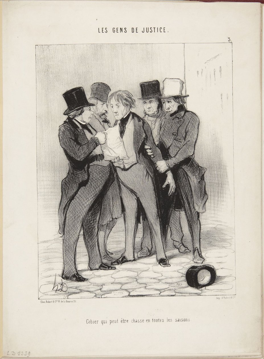 Caça que pode ser caçada em todas as estações de Honoré Daumier