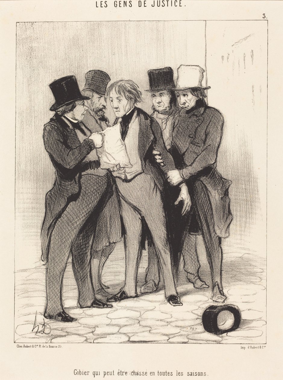 Caça que pode ser caçada em todas as estações de Honoré Daumier
