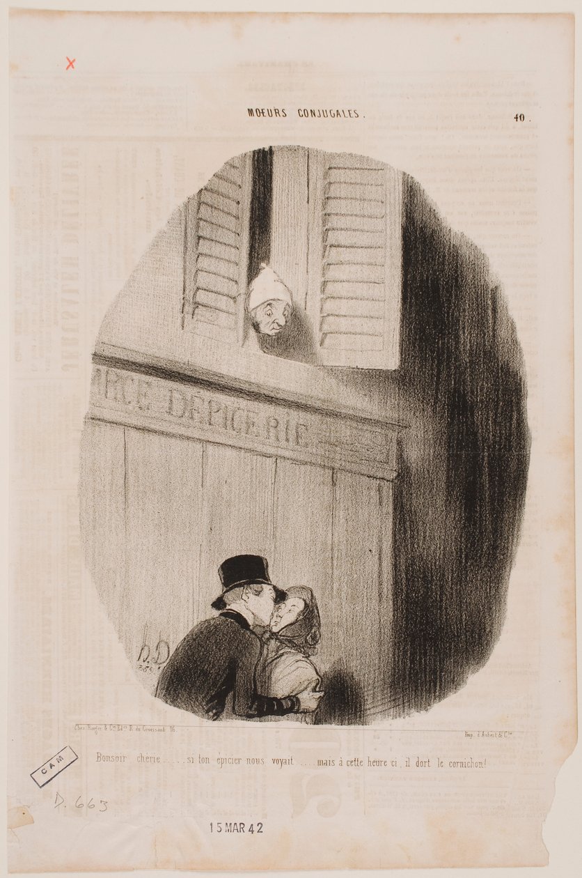 Boa noite, meu amor... se o teu merceeiro nos visse... de Honoré Daumier