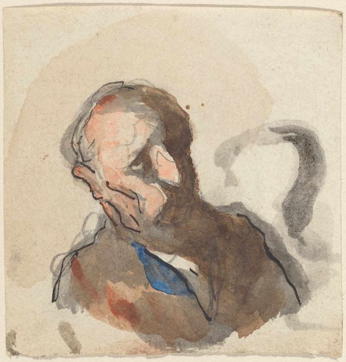 Cabeça de um homem de Honoré Daumier