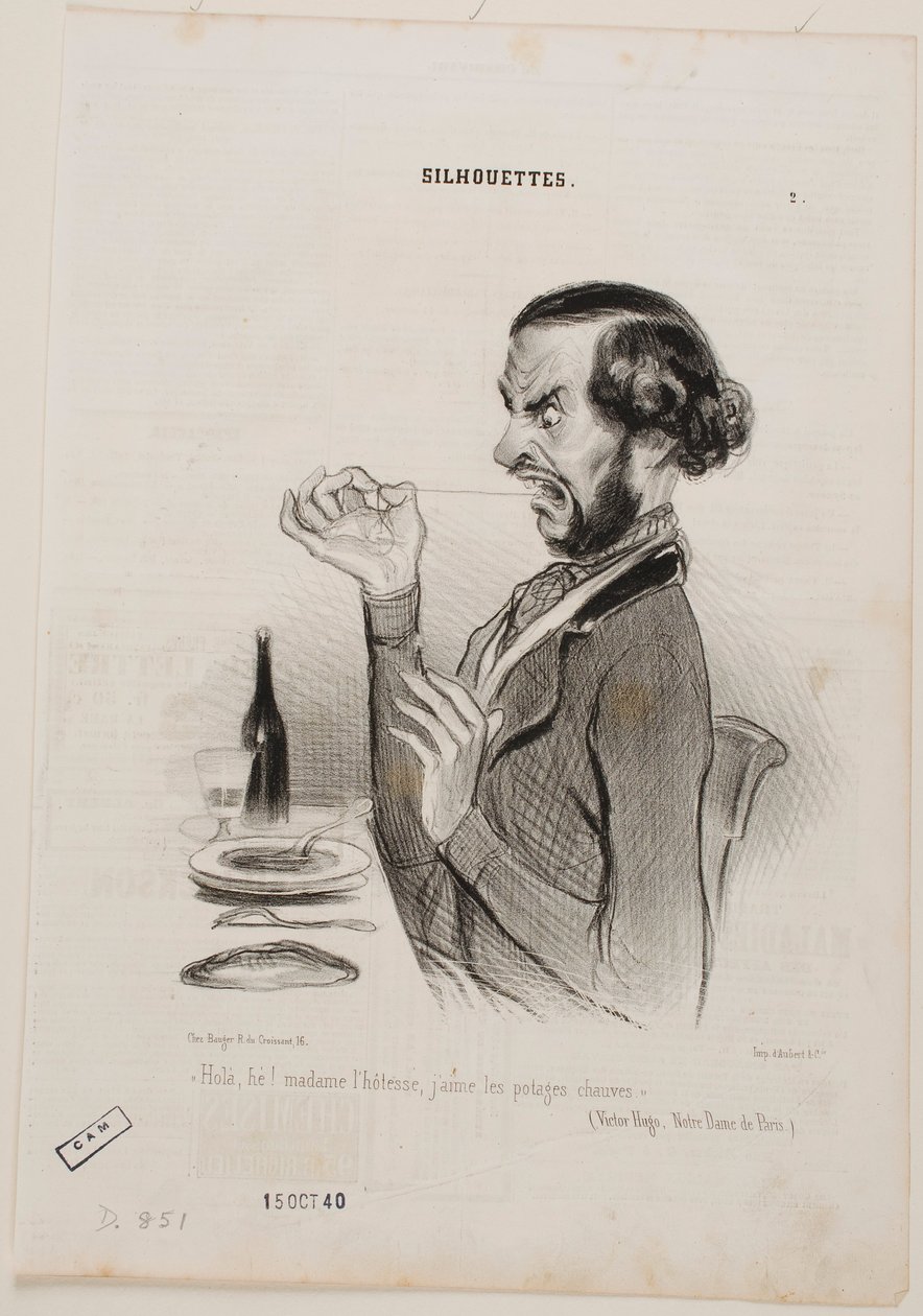 Eh! Empregada de mesa, prefiro a minha sopa careca! de Honoré Daumier