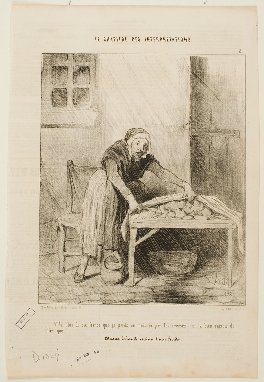 Este mês perdi mais de seis francos por causa dos aguaceiros repentinos de Honoré Daumier