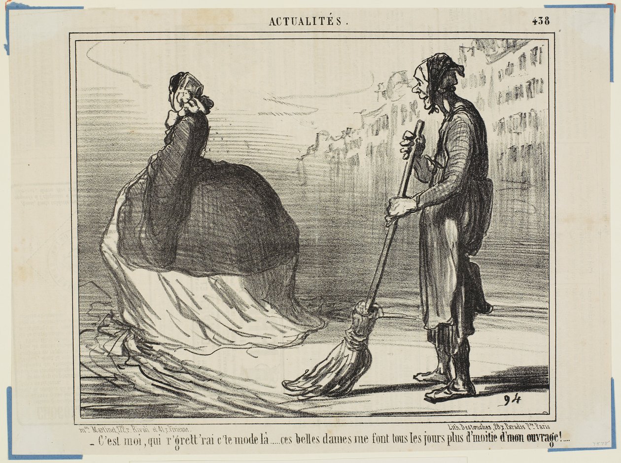 Deveria lamentar este estilo ... Estas grandes damas diminuem o meu trabalho todos os dias! de Honoré Daumier