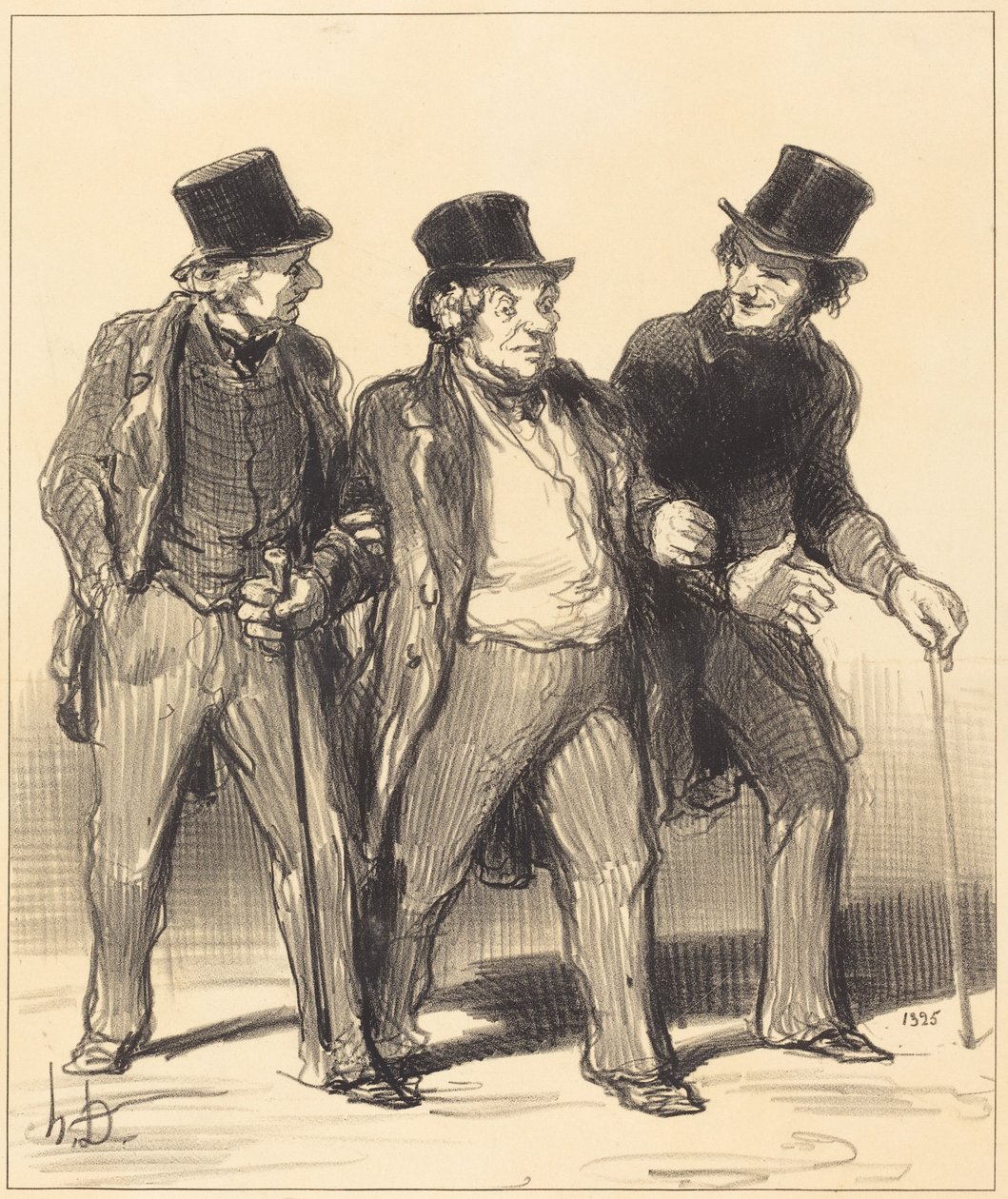 Parece-me que vejo... um... cão... sem açaime!... de Honoré Daumier
