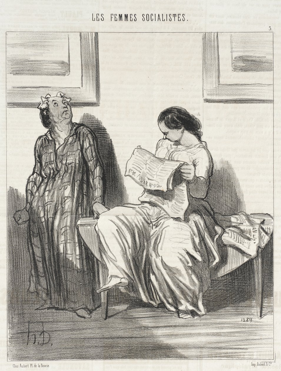 Parece que os clubes vão ser... fechados... de Honoré Daumier