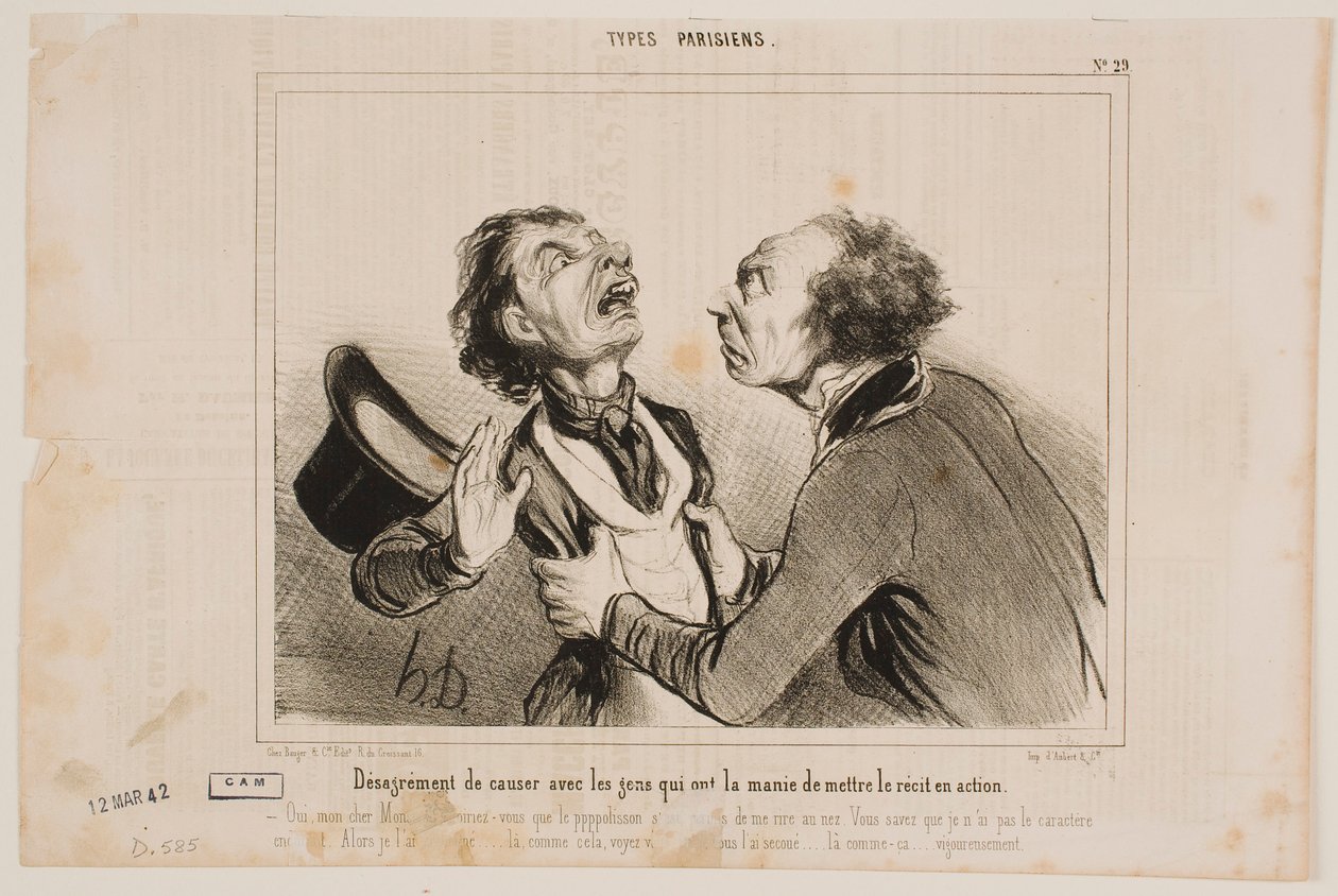 O incómodo de falar com as pessoas... de Honoré Daumier