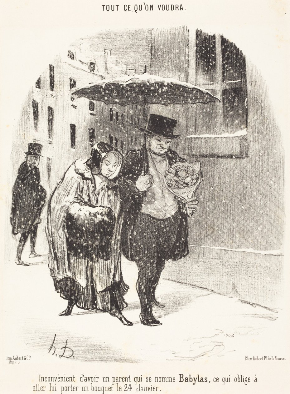 O inconveniente de ter um parente chamado Babylas... de Honoré Daumier