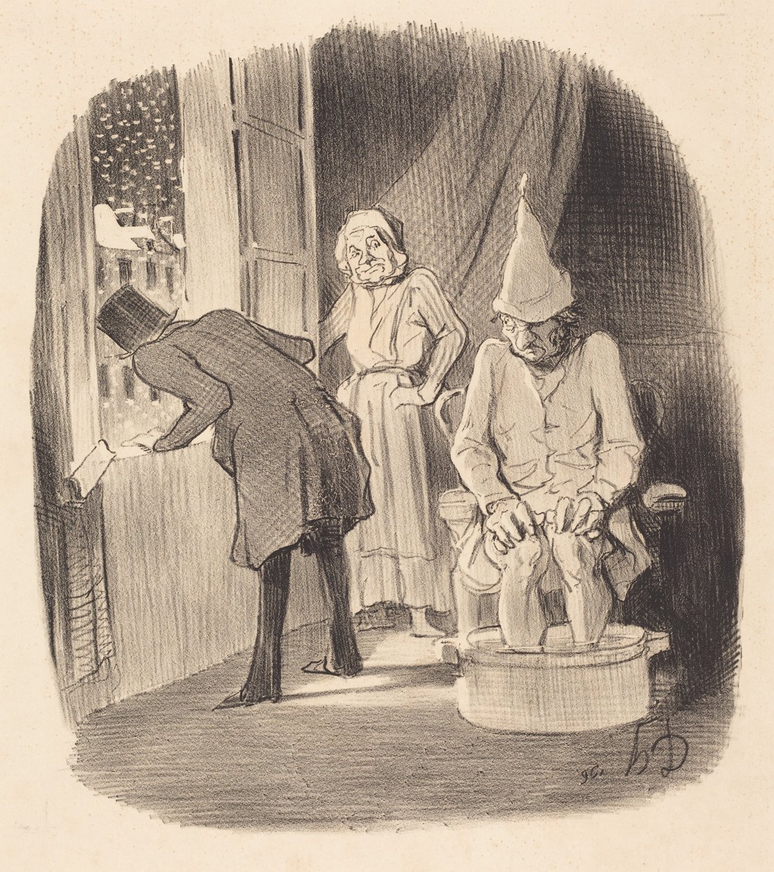 O inconveniente de mudar de casa... de Honoré Daumier