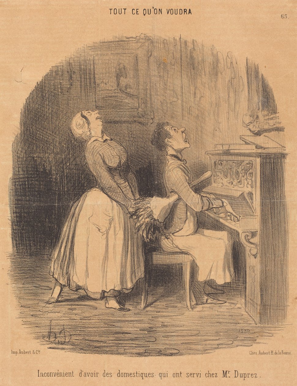 Inconveniente... dos criados que serviram em casa do Sr. Duprez de Honoré Daumier