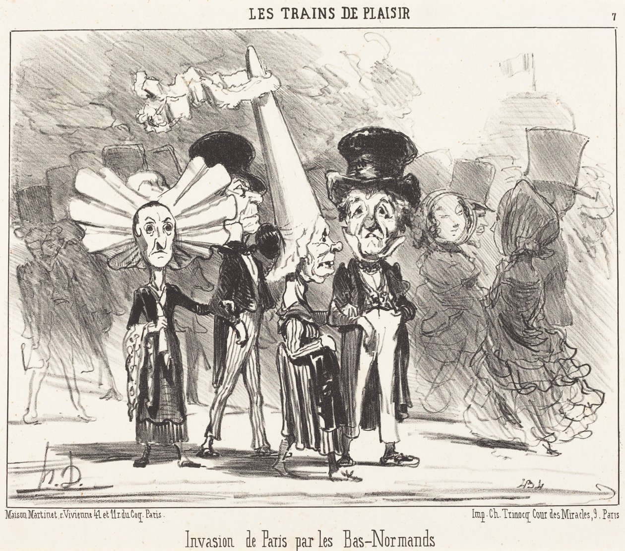 Invasão de Paris pelos Baixo-Normandos de Honoré Daumier