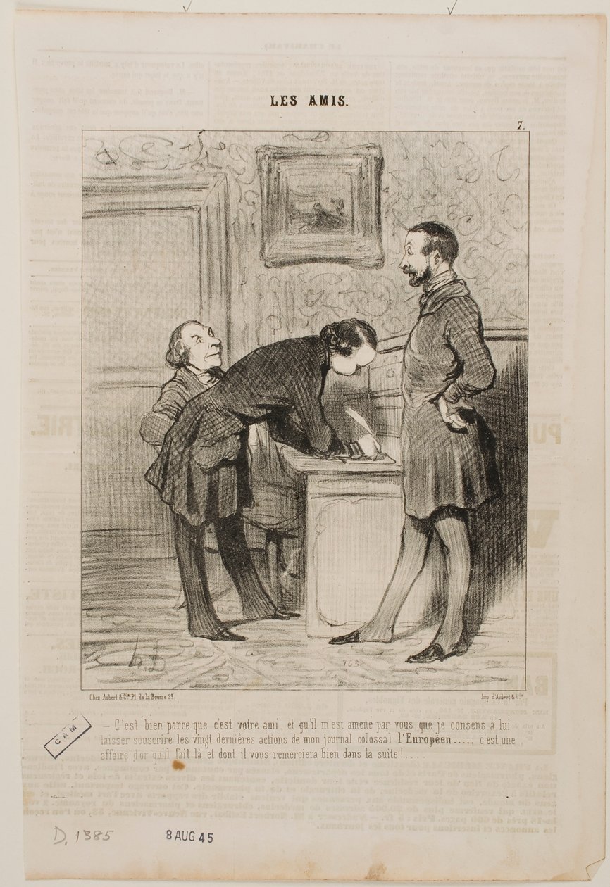 É só porque é teu amigo... de Honoré Daumier