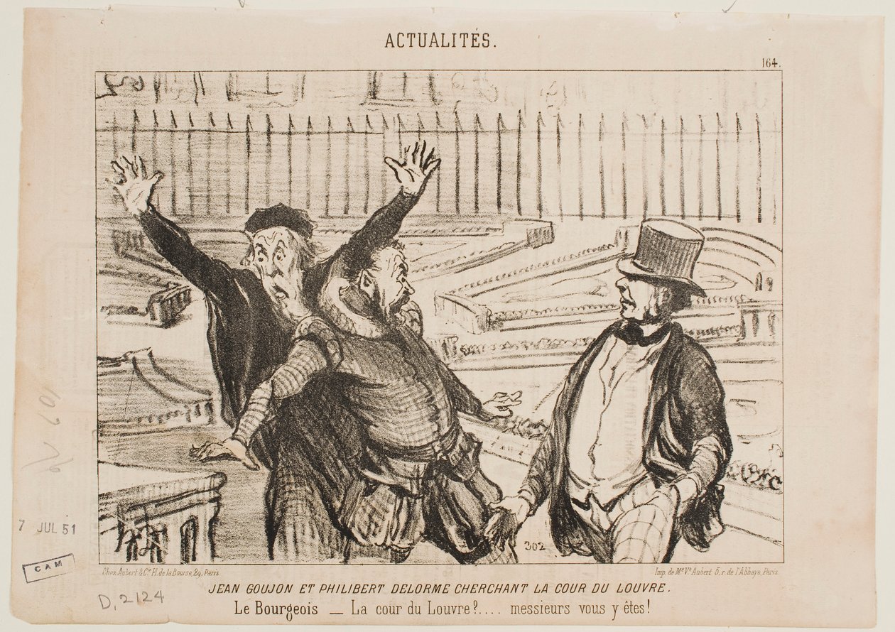 Jean Goujon e Philibert Delorme de Honoré Daumier