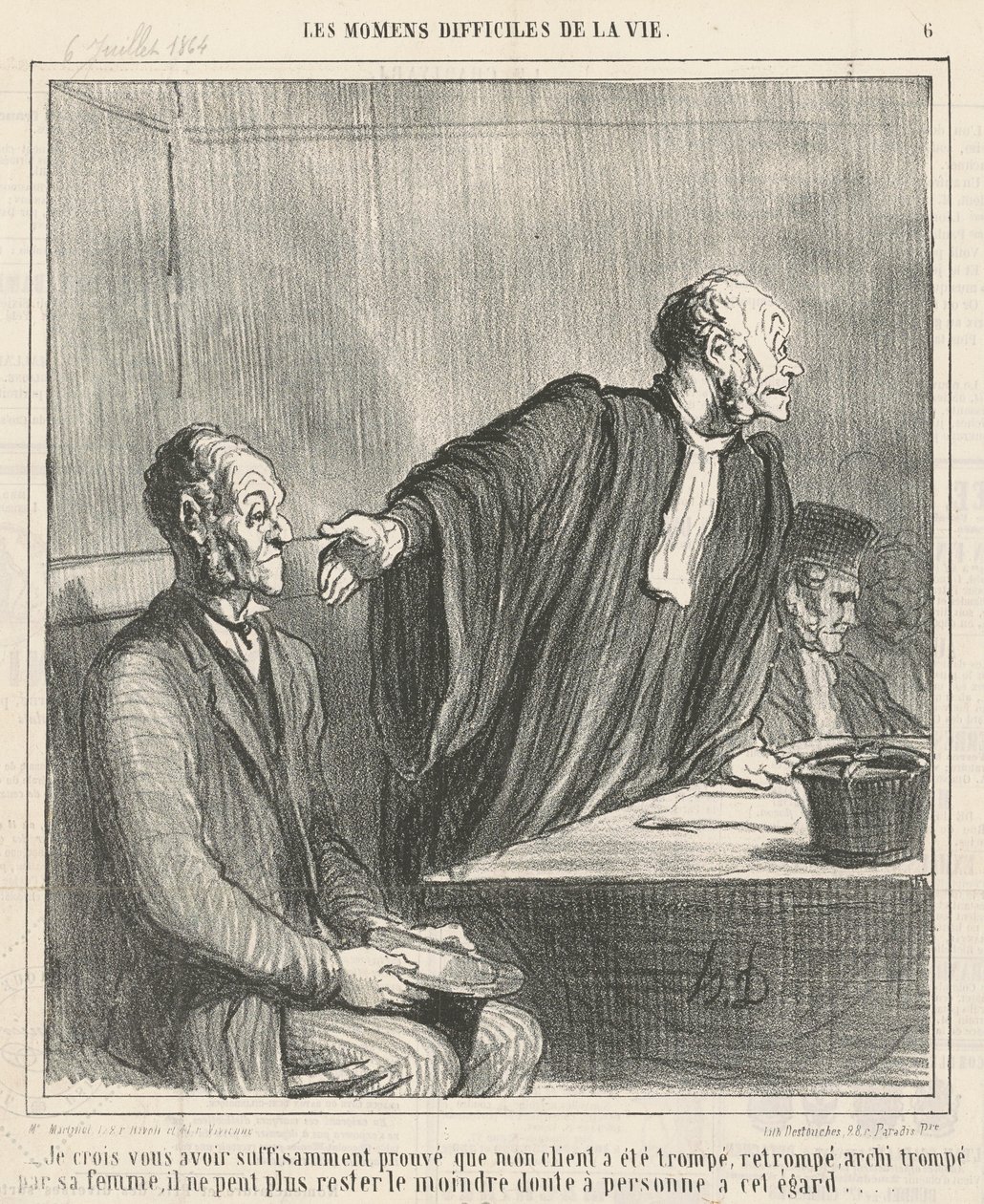 Eu acredito que eu... provei a você que meu cliente... de Honoré Daumier